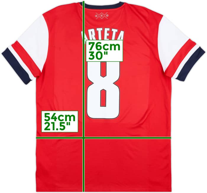 2012-14 Arsenal Home Shirt Arteta #8 - 6/10 - (L)
