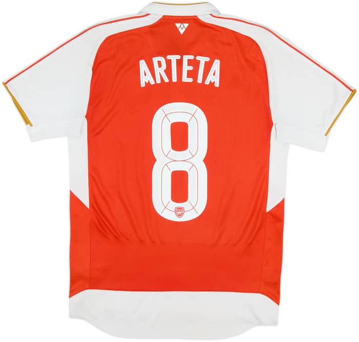 2015-16 Arsenal Home Shirt Arteta #8 - 6/10 - (S)
