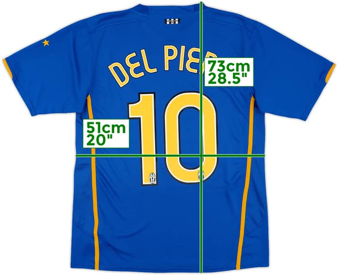 2007-08 Juventus Away Shirt Del Piero #10 - 8/10 - (M)