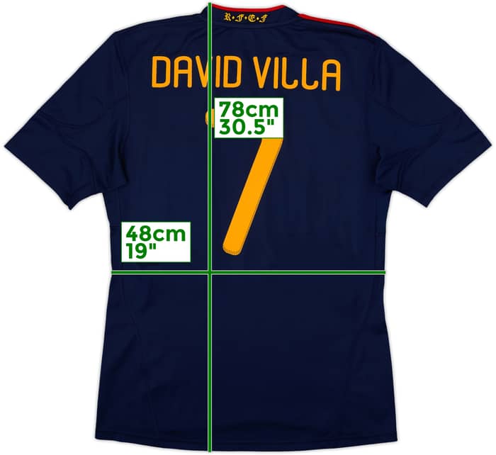 2010-11 España Visitante Camiseta David Villa #7 - 8/10 - (M)