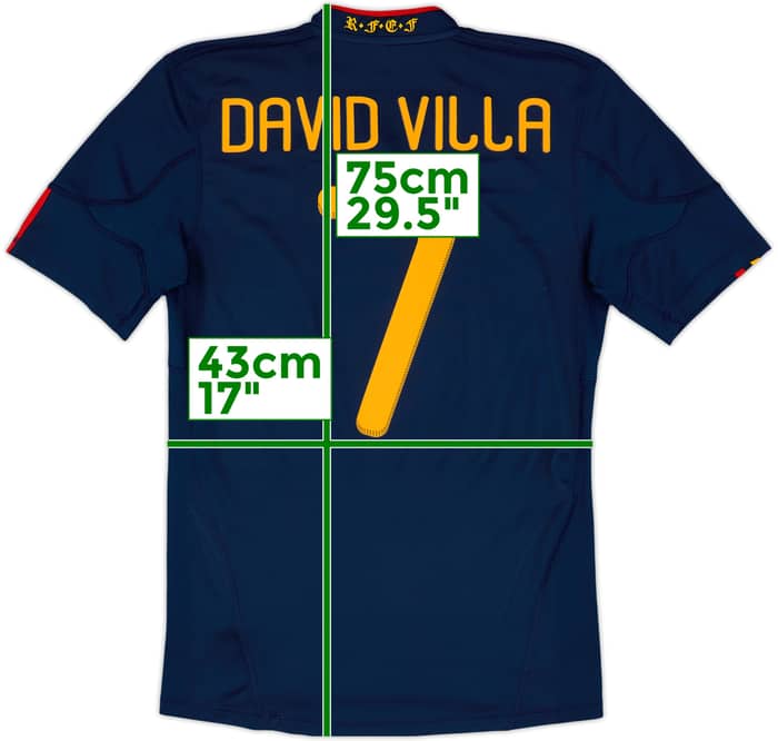 2010-11 Spain Away Shirt David Villa #7 - 8/10 - (S)