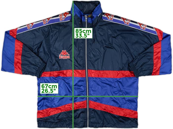 1995-97 Barcelona Kappa Hooded Rain Jacket - 8/10 - (XL)