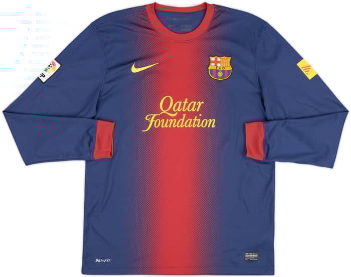 2012-13 Barcelona Local Camiseta Manga Larga Messi #10 - 8/10 - (M)