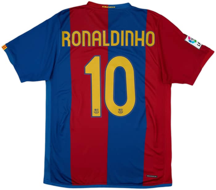 2006-07 Barcelona Home Shirt Ronaldinho #10 - 9/10 - (M)