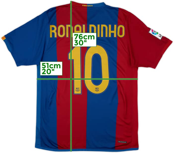 2006-07 Barcelona Home Shirt Ronaldinho #10 - 9/10 - (M)