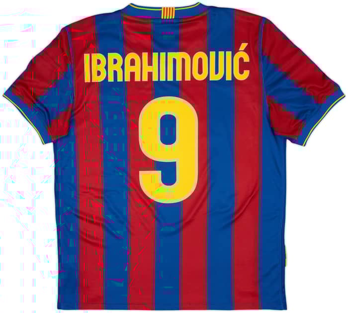 2009-10 Barcelona Home Shirt Ibrahimovic #9 - 8/10 - (M)