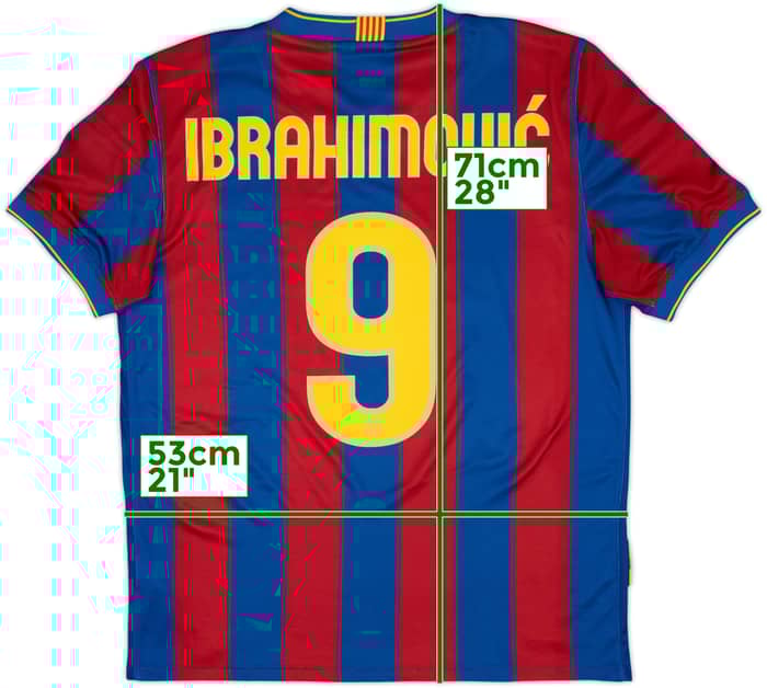 2009-10 Barcelona Home Shirt Ibrahimovic #9 - 8/10 - (M)