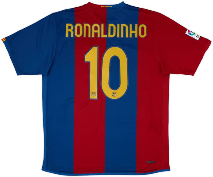 2006-07 Barcelona Home Shirt Ronaldinho #10 - 9/10 - (XL)