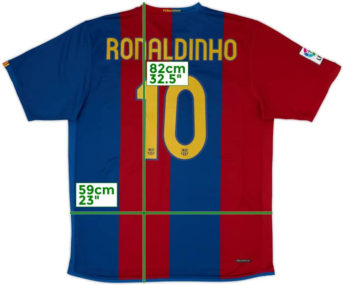2006-07 Barcelona Home Shirt Ronaldinho #10 - 9/10 - (XL)