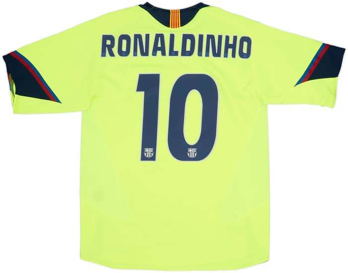 2005-06 Barcelona Away Shirt Ronaldinho #10 - 8/10 - (M)