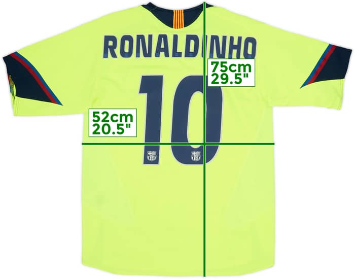 2005-06 Barcelona Away Shirt Ronaldinho #10 - 8/10 - (M)