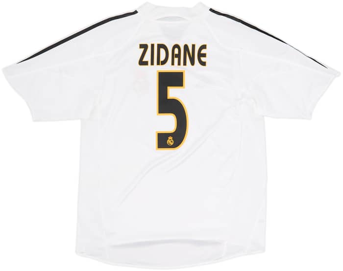 2004-05 Real Madrid Home Shirt Zidane #5 - 8/10 - (M)