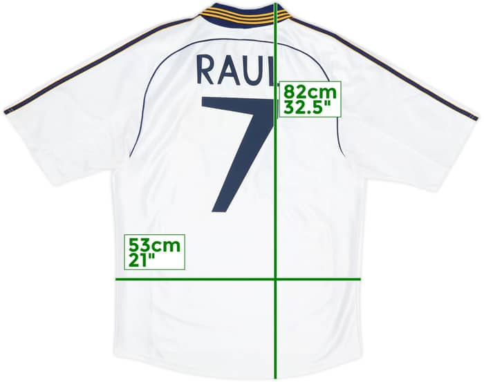 1998-00 Real Madrid Home Shirt Raul #7 - 9/10 - (M)