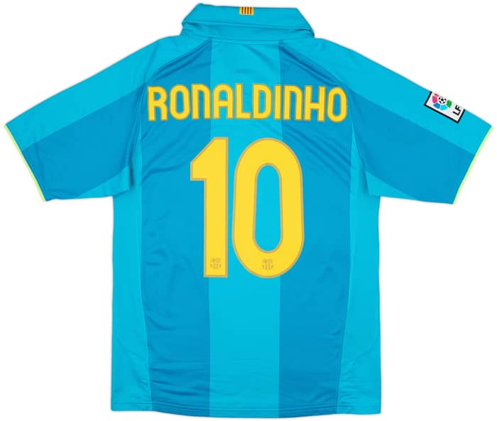 2007-09 Barcelona Away Shirt Ronaldinho #10 - 8/10 - (S)
