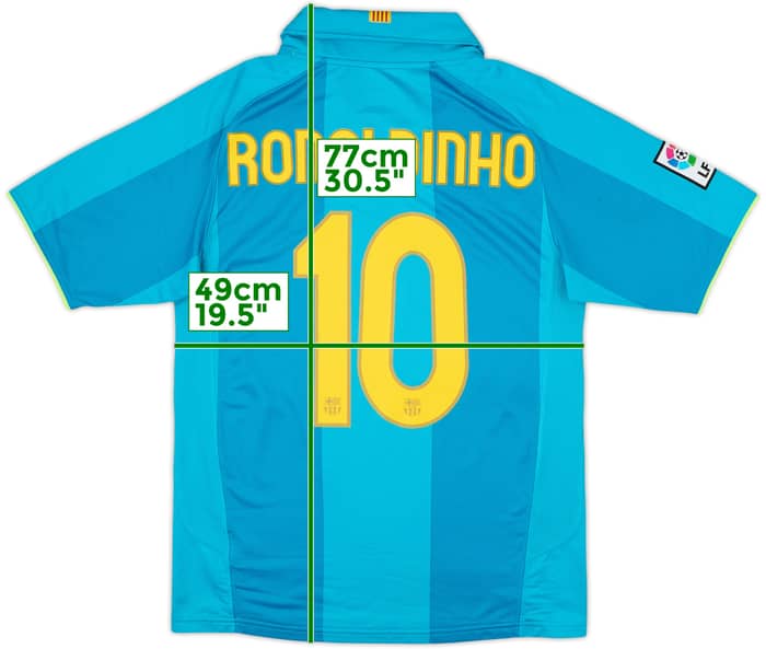 2007-09 Barcelona Away Shirt Ronaldinho #10 - 8/10 - (S)