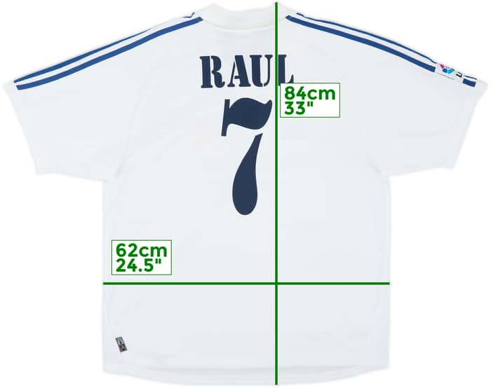 2001 Real Madrid Home Shirt Raul #7 - 8/10 - (XL)