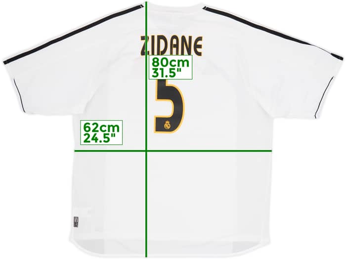 2003-04 Real Madrid Local Camiseta Zidane #5 - 8/10 - (XL)