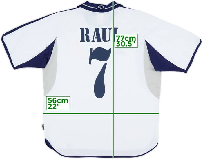 2000-01 Real Madrid Home Shirt Raul #7 - 6/10 - (L)