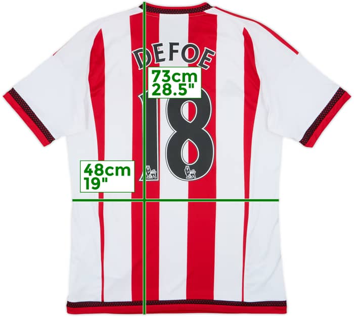 2015-16 Sunderland Home Shirt Defoe #18 - 6/10 - (M)