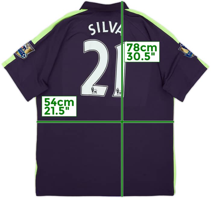 2014-15 Manchester City Third Shirt Silva #21 - 7/10 - (XL)