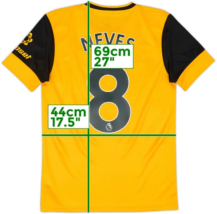 2020-21 Wolves Home Shirt Neves #8 - 8/10 - (XS)