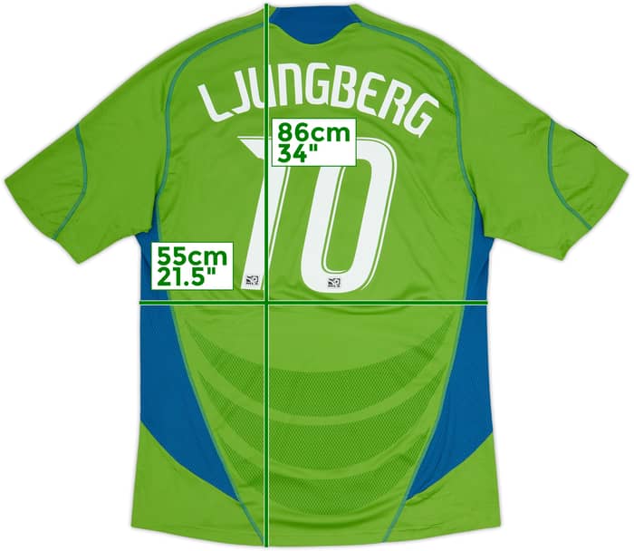 Camiseta de local del Seattle Sounders 2009-10 Ljungberg #10 - 8/10 - (XL)