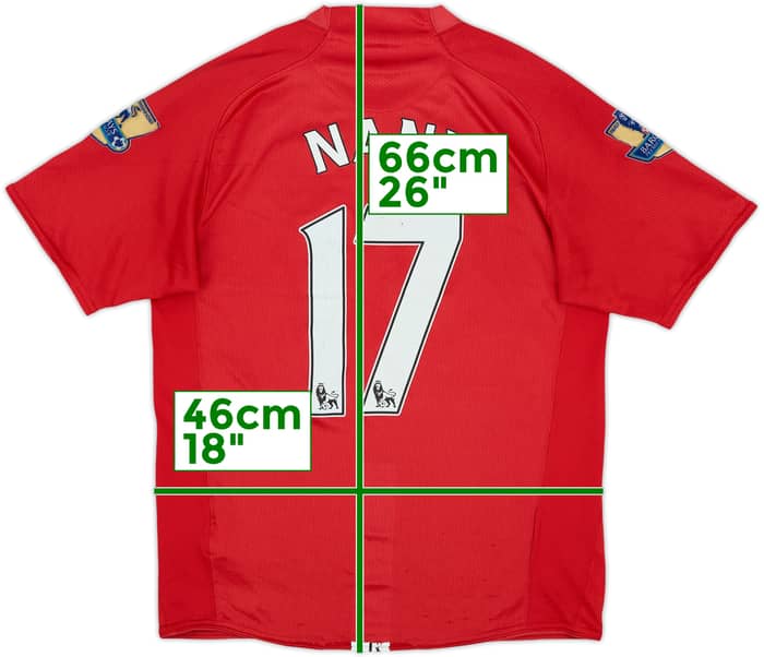 2007-09 Manchester United Home Shirt Nani #17 - 4/10 - (S)