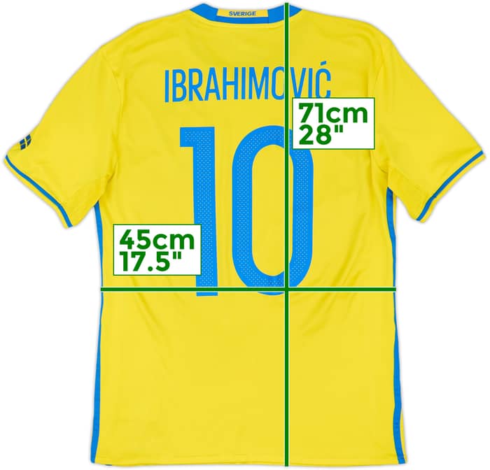 2016-17 Sweden Home Shirt Ibrahimovic #10 - 8/10 - (S)