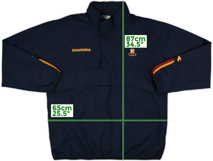 2003-04 Bradford City Diadora 1/4 Zip Hooded Rain Jacket - 8/10 - (XL)