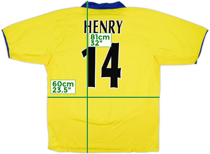 2003-05 Arsenal Away Shirt Henry #14 - 9/10 - (XXL)