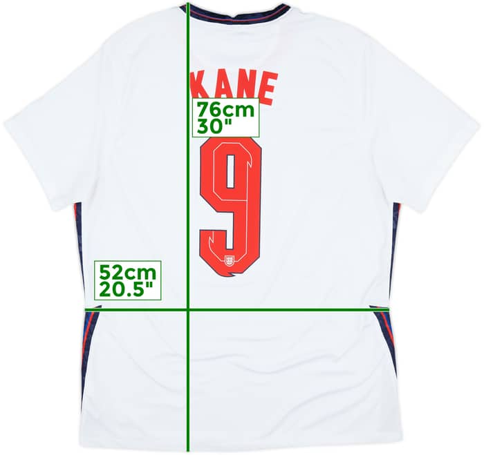 2020-22 England Home Shirt Kane #9 - 6/10 - (XL)