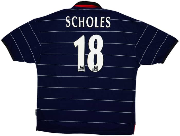 1999-00 Manchester United Away Shirt Scholes #18 - 8/10 - (XXL)