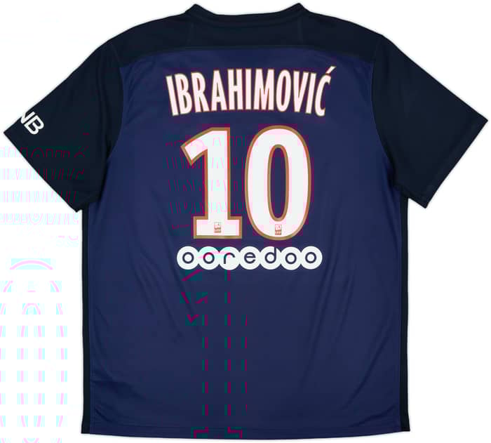 2015-16 Paris Saint-Germain Home Shirt Ibrahimovic #10 - 6/10 - (XL)