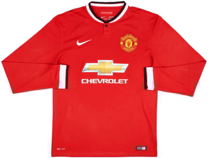 2014-15 Manchester United Home L/S Shirt Rooney #10 - 8/10 - (M)