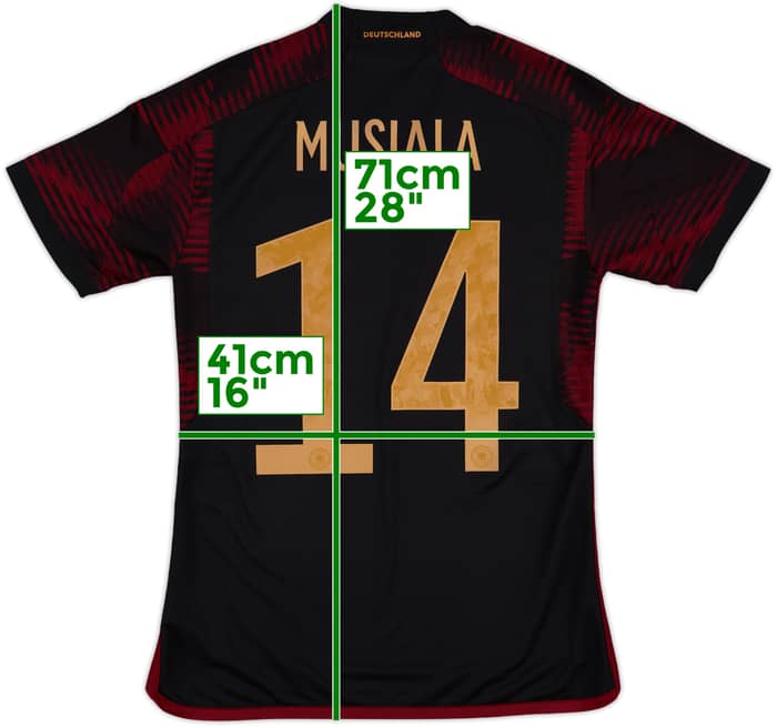 2022-23 Germany Away Shirt Musiala #14 - 9/10 - (XS)