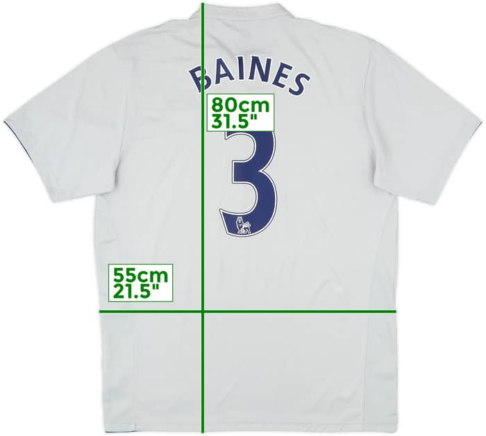 2011-12 Everton Third Shirt Baines #3 - 8/10 - (L)