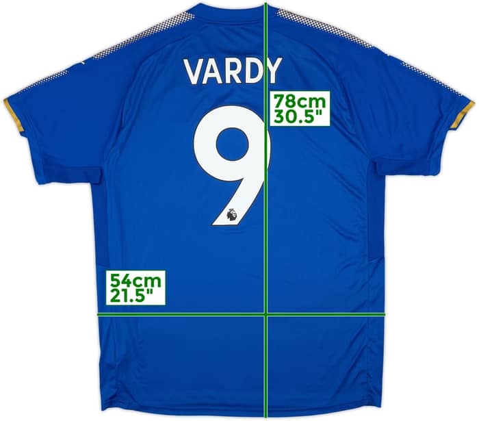 2017-18 Leicester Home Shirt Vardy #9 - 10/10 - (XL)