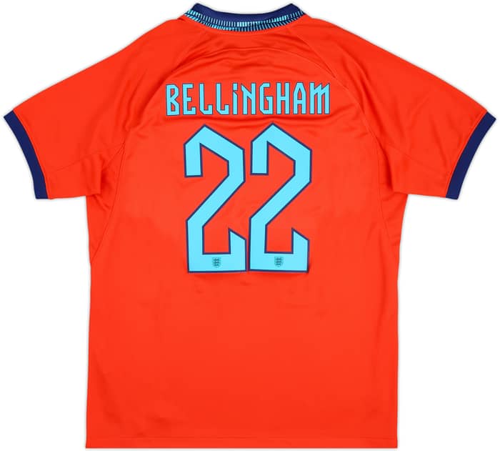 2022-23 England Away Shirt Bellingham #22 - 8/10 - (L)