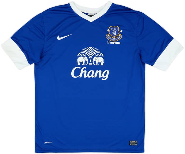 2012-13 Everton Home Shirt Oviedo #8 - 7/10 - (XL)