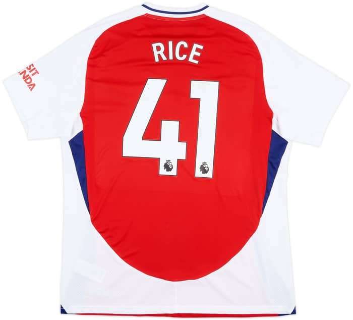 2024-25 Arsenal Home Shirt Rice #41 - 9/10 - (XL)