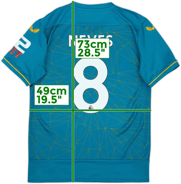 2022-23 Wolves Away Shirt Neves #8 - 7/10 - (M)