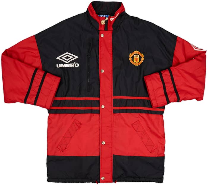 1996-97 Manchester United Umbro Padded Bench Coat - 8/10 - (M)