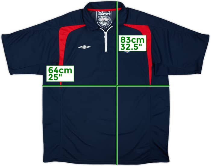 2005-06 England Umbro 1/4 Zip Training Shirt - 10/10 - (XXL)