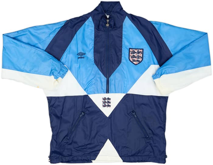 1990-92 England Umbro 1/2 Zip Track Jacket - 8/10 - (M)