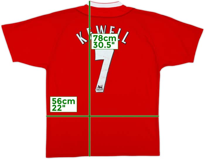 2002-04 Liverpool Home Shirt Kewell #7 - 6/10 - (L)