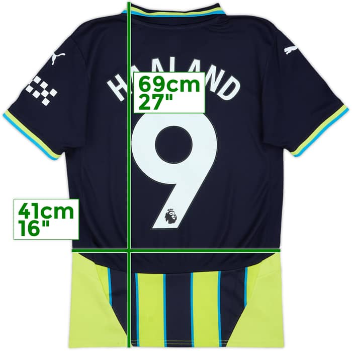 2024-25 Manchester City Away Shirt Haaland #9 - 10/10 - (XS)