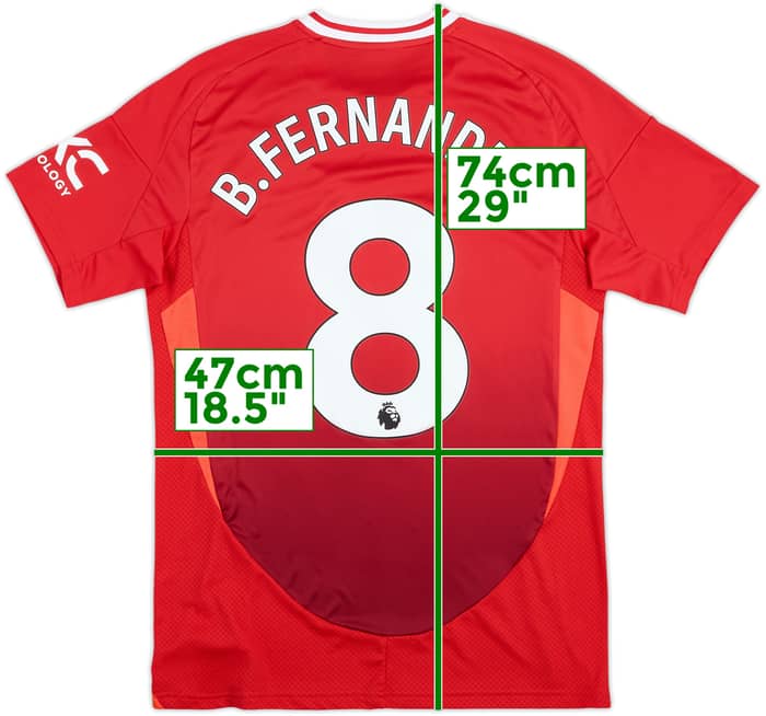2024-25 Manchester United Home Shirt B.Fernandes #8 - 9/10 - (M)