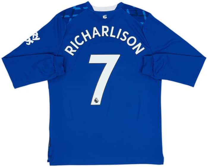 2019-20 Everton Home L/S Shirt Richarlison #7 - 9/10 - (L)