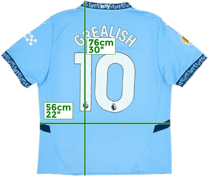 2024-25 Manchester City Home Shirt Grealish #10 - 10/10 - (XL)