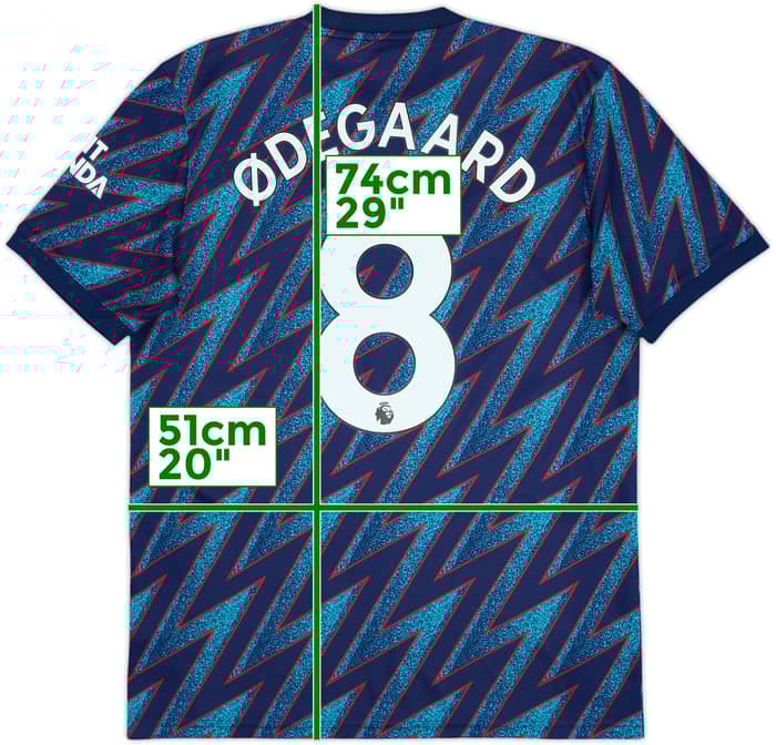 2021-22 Arsenal Third Shirt Odegaard #8 - 9/10 - (M)